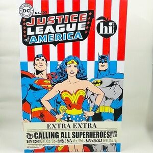 Justice League x Hi Peach Layne Bath Set- Bath Bomb Bath Crackle Bubble Bath New